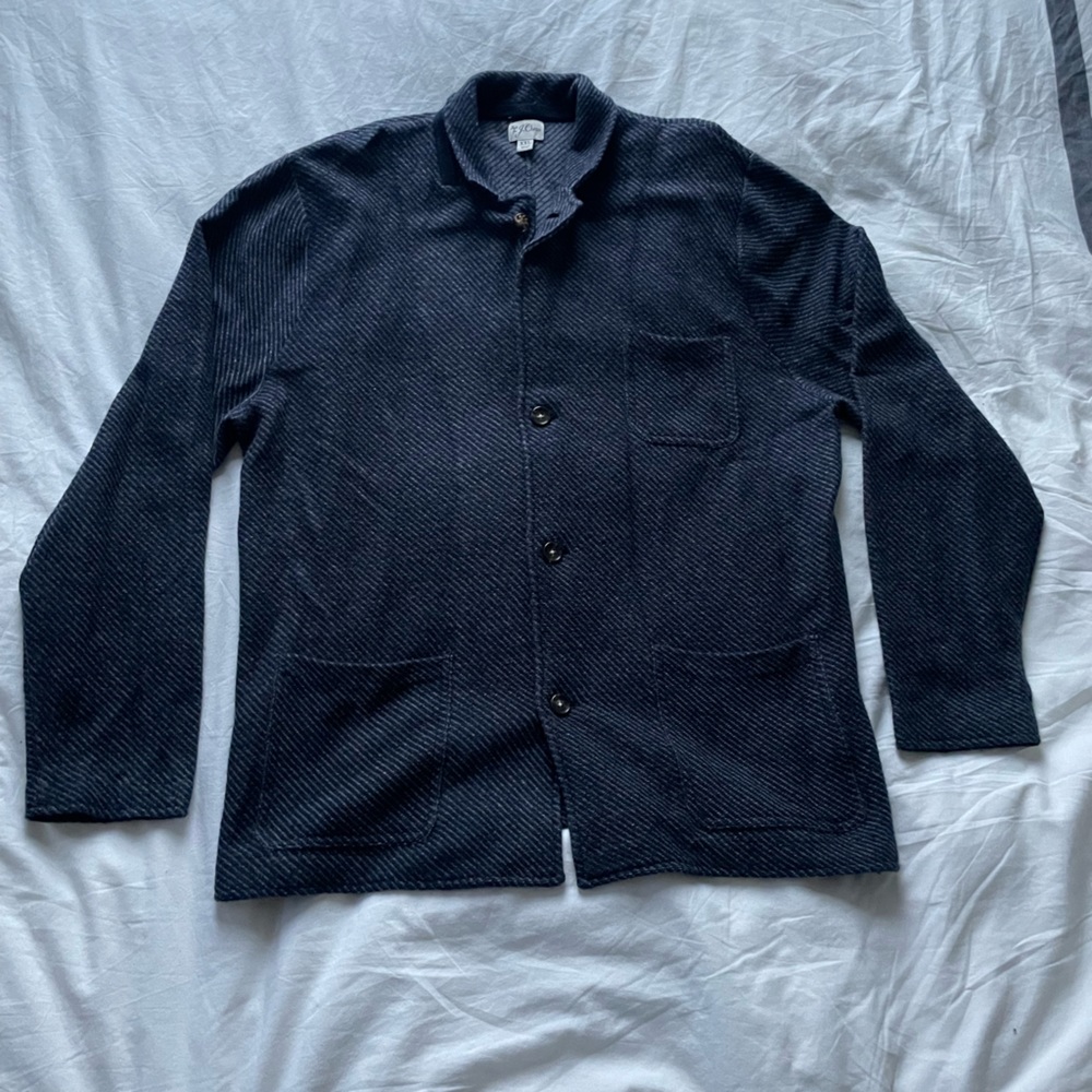 Jcrew navy sweater blazer